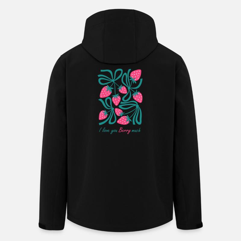Ripe strawberries - Men’s Recycled Softshell Jacket by Stanley/Stella - black