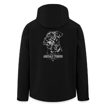 Proud Airedale Terrier Mom Hunde Hund Wilsigns - Recycelte Männer Softshell-Jacke von Stanley/Stella - Schwarz - Hinten - AI Model Male 185 light (185cm)