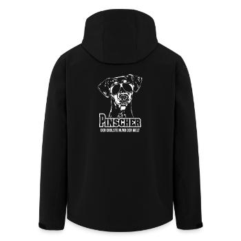 Deutscher PINSCHER coolster Hund Hundespruch Hunde - Recycelte Männer Softshell-Jacke von Stanley/Stella - Schwarz - Hinten - AI Model Male 185 light (185cm)