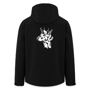 AZAWAKH Crown Dogs Greyhound Wilsigns - Men’s Recycled Softshell Jacket by Stanley/Stella - black - Back - AI Model Male 185 light (185cm)