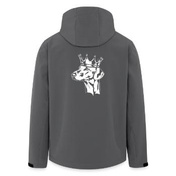 AZAWAKH Crown Dogs Greyhound Wilsigns - Men’s Recycled Softshell Jacket by Stanley/Stella - anthracite - Back - AI Model Male 185 light (185cm)