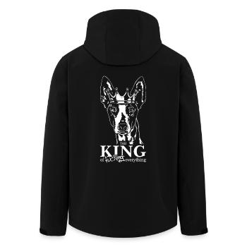 Podenco King of everything Saying Dogs Wilsigns - Men’s Recycled Softshell Jacket by Stanley/Stella - black - Back - AI Model Male 185 light (185cm)