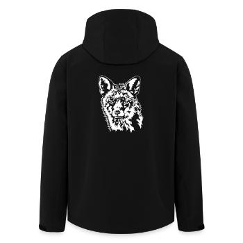 Renard roux Renard Animal sauvage Animaux sauvages Animaux Wilsigns - Veste softshell homme en polyester recyclé Stanley/Stella - noir - Dos - AI Model Male 185 light (185cm)