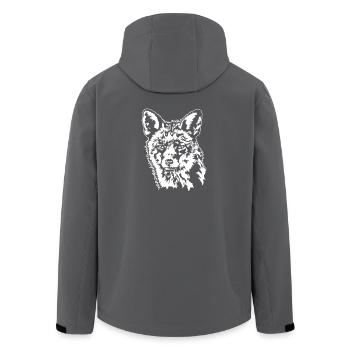 Fuchs Rotfuchs Wildtier Waldtier Wilsigns - Recycelte Männer Softshell-Jacke von Stanley/Stella - Anthrazit - Hinten - AI Model Male 185 light (185cm)