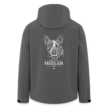 Heeler Dad Hunde Hund Cattle Dog Wilsigns - Men’s Recycled Softshell Jacket by Stanley/Stella - black - Back - AI Model Male 185 light (185cm)