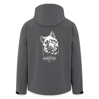 Fier Samoyède Papa Chien Chiens Samoyède Wilsigns - Veste softshell homme en polyester recyclé Stanley/Stella - noir - Dos - AI Model Male 185 light (185cm)