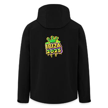 Ibiza 2025 - Recycelte Männer Softshell-Jacke von Stanley/Stella - Schwarz - Hinten - AI Model Male 185 light (185cm)