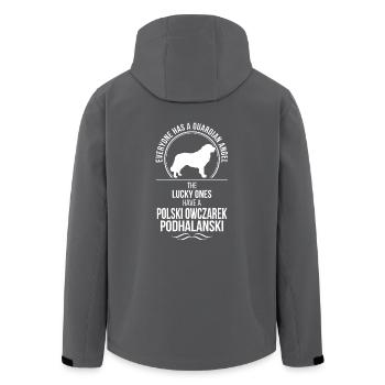 POLSKI OWCZAREK PODHALANSKI Guardian Wilsigns - Recycelte Männer Softshell-Jacke von Stanley/Stella - Anthrazit - Hinten - AI Model Male 185 light (185cm)