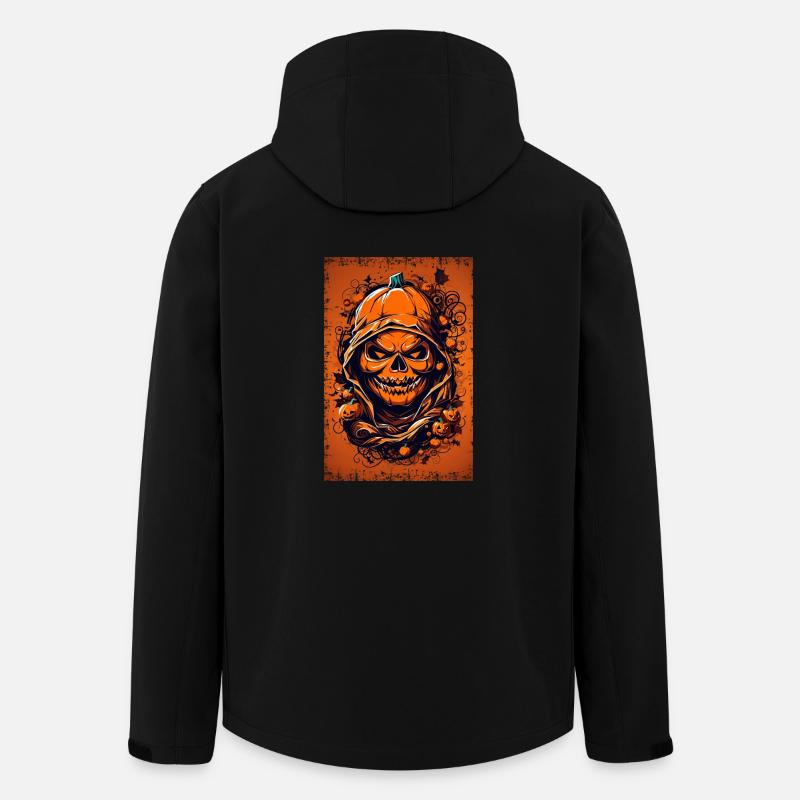 Halloween Grim Reaper & Pumpkin - Dark - Men’s Recycled Softshell Jacket by Stanley/Stella - black