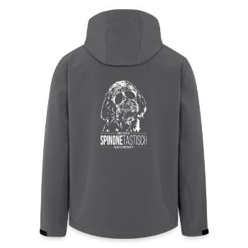SPINONETASTISCH Spinone Italiano Spruch Hunde Hund - Recycelte Männer Softshell-Jacke von Stanley/Stella - Schwarz - Hinten - AI Model Male 185 light (185cm)
