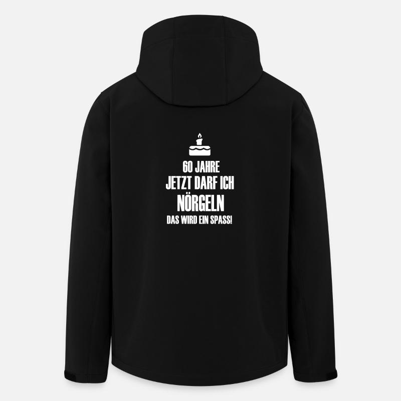 60 Geburtstag - Recycelte Männer Softshell-Jacke von Stanley/Stella - Schwarz