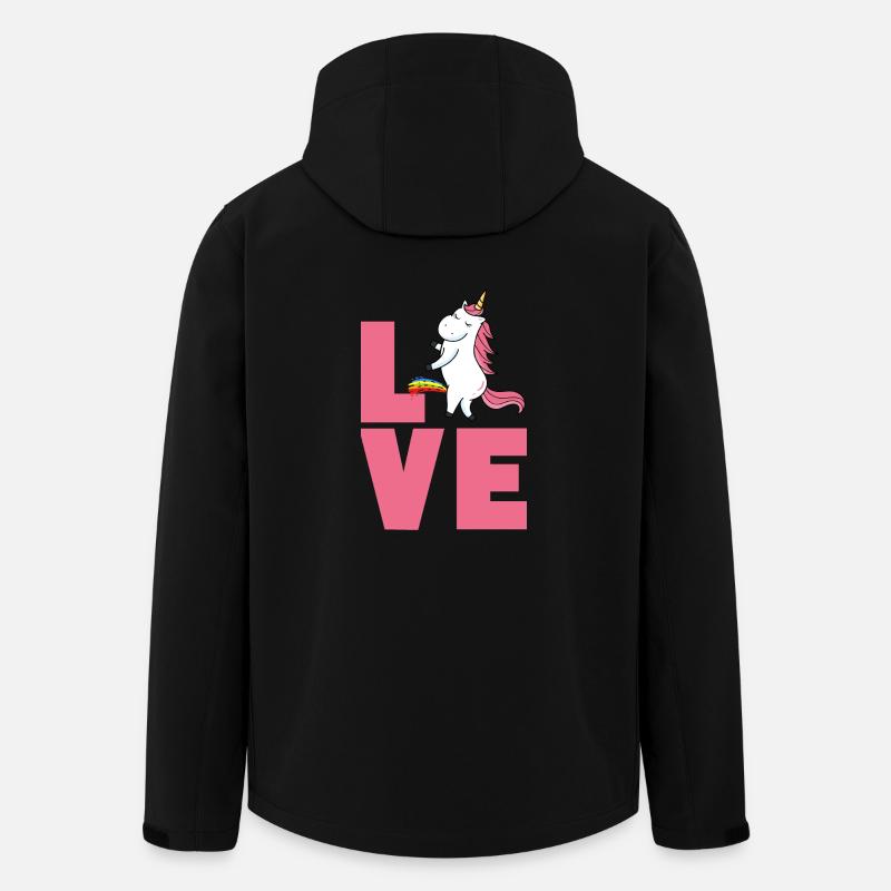Love Einhorn - Recycelte Männer Softshell-Jacke von Stanley/Stella - Schwarz