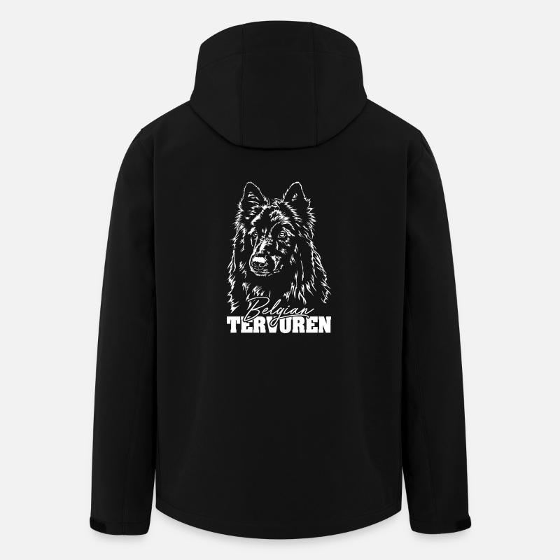 BELGIAN TERVUREN Portrait Hunde Hund Wilsigns - Recycelte Männer Softshell-Jacke von Stanley/Stella - Schwarz