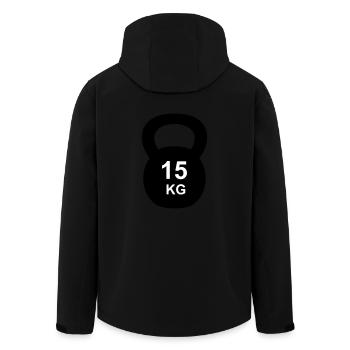 Kettlebell 10 kg - Men’s Recycled Softshell Jacket by Stanley/Stella - black - Back - AI Model Male 185 light (185cm)