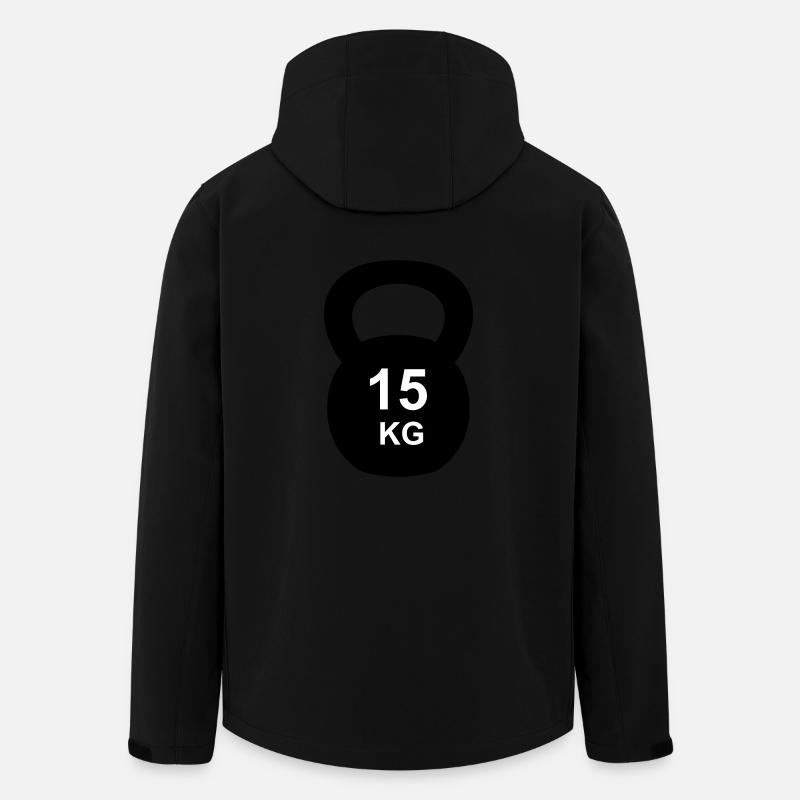 Kettlebell 10 kg - Recycelte Männer Softshell-Jacke von Stanley/Stella - Schwarz
