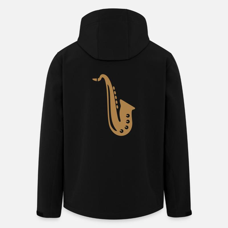 Saxofon Geschenk Musiker - Recycelte Männer Softshell-Jacke von Stanley/Stella - Schwarz