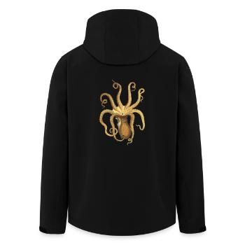poulpe géant calmar, poulpe, calmar, poissons seiche - Veste softshell homme en polyester recyclé Stanley/Stella - noir - Dos - AI Model Male 185 light (185cm)