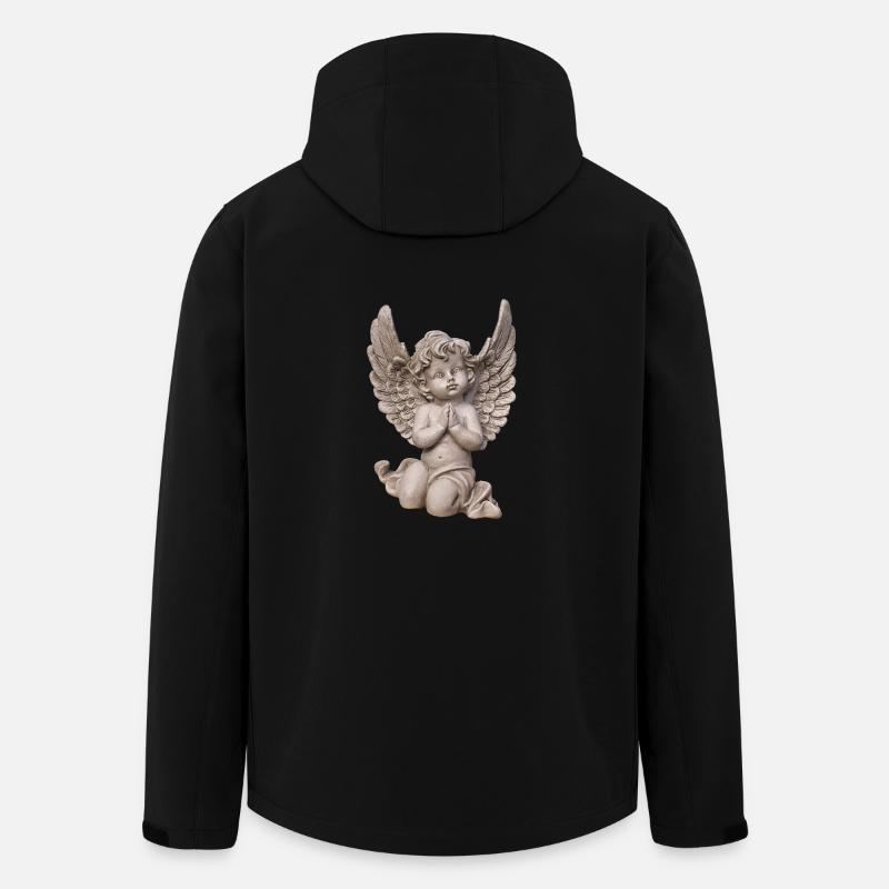 Schutz Engel mit Flügeln als Geschenk - Recycelte Männer Softshell-Jacke von Stanley/Stella - Schwarz