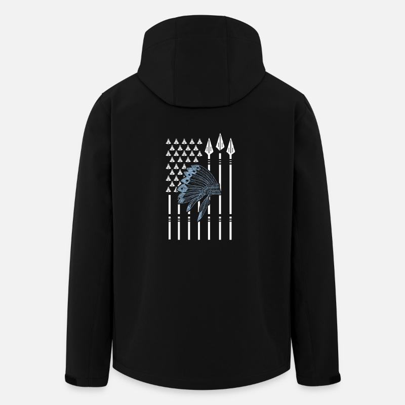 Native American Native American flag - Men’s Recycled Softshell Jacket by Stanley/Stella - black