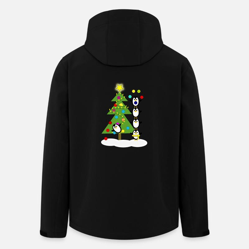 Weihnachtspinguine - Recycelte Männer Softshell-Jacke von Stanley/Stella - Schwarz