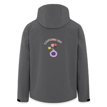 Blooming Beauty - Colorful Bouquet - Men’s Recycled Softshell Jacket by Stanley/Stella - black - Back - AI Model Male 185 light (185cm)