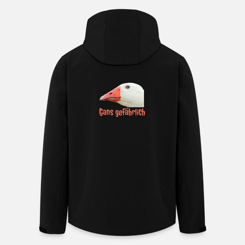 Ganz Gefährlich Gänsekopf - Recycelte Männer Softshell-Jacke von Stanley/Stella - Schwarz