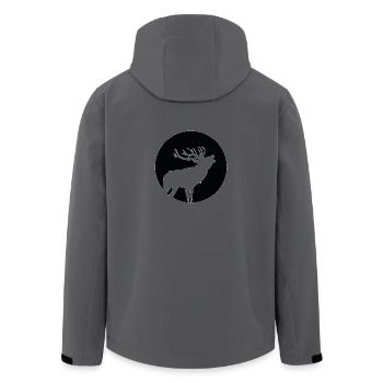 Deer in the open air forest hunter wild gift - Men’s Recycled Softshell Jacket by Stanley/Stella - black - Back - AI Model Male 185 light (185cm)