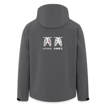 Gamer Anatomie Skelett 8bit - Recycelte Männer Softshell-Jacke von Stanley/Stella - Schwarz - Hinten - AI Model Male 185 light (185cm)