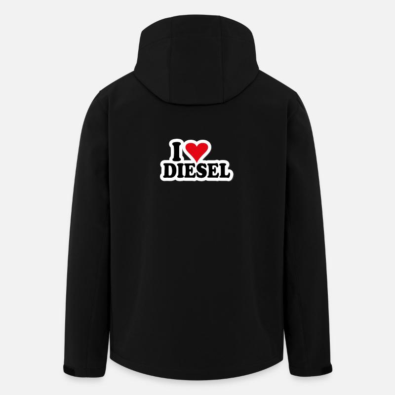 i Love Diesel - Recycelte Männer Softshell-Jacke von Stanley/Stella - Schwarz