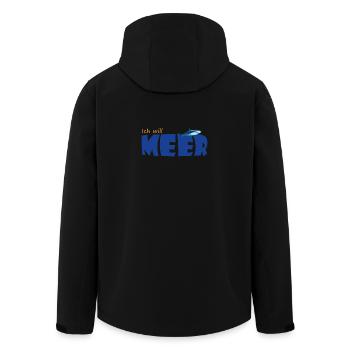 ICH WILL MEER - Recycelte Männer Softshell-Jacke von Stanley/Stella - Schwarz - Hinten - AI Model Male 185 light (185cm)