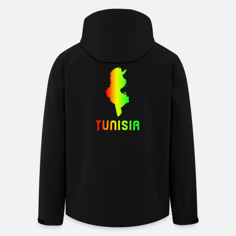 Tunisia Rainbow Maps Design / Gift - Men’s Recycled Softshell Jacket by Stanley/Stella - black