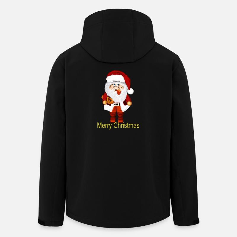 Weihnachtsmann mit Geschenkpaket - Recycelte Männer Softshell-Jacke von Stanley/Stella - Schwarz