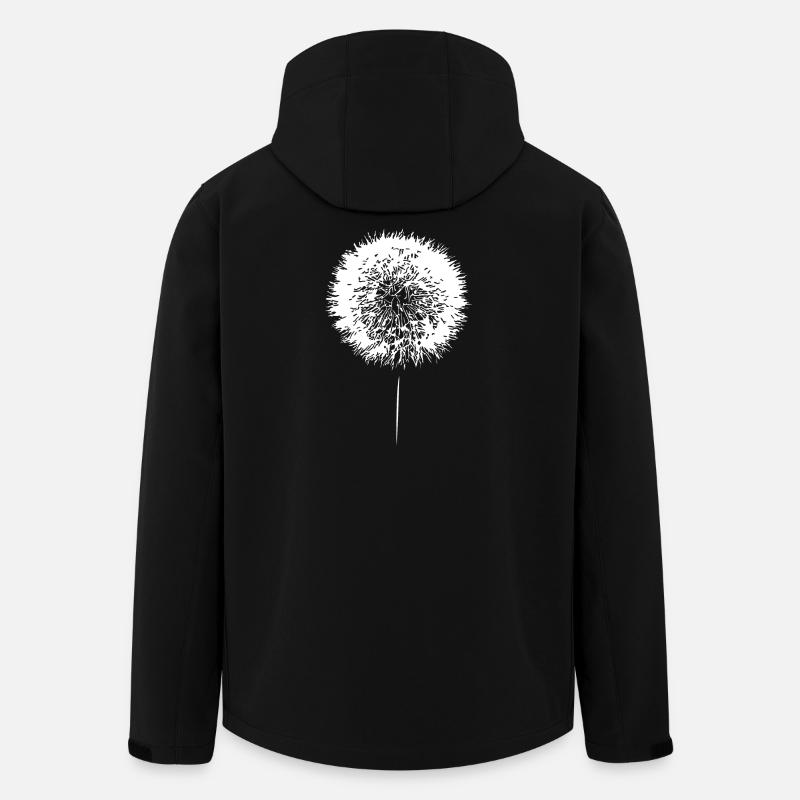 Pissenlit Graines de Pissenlit - Veste softshell homme en polyester recyclé Stanley/Stella - noir