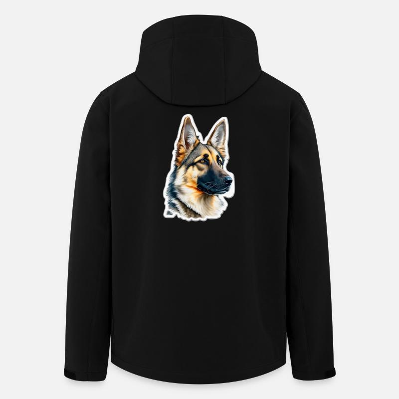German Shepherd - Men’s Recycled Softshell Jacket by Stanley/Stella - black