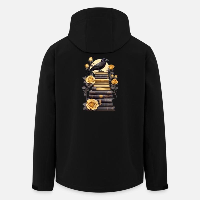 Stack of books with raven - Men’s Recycled Softshell Jacket by Stanley/Stella - black