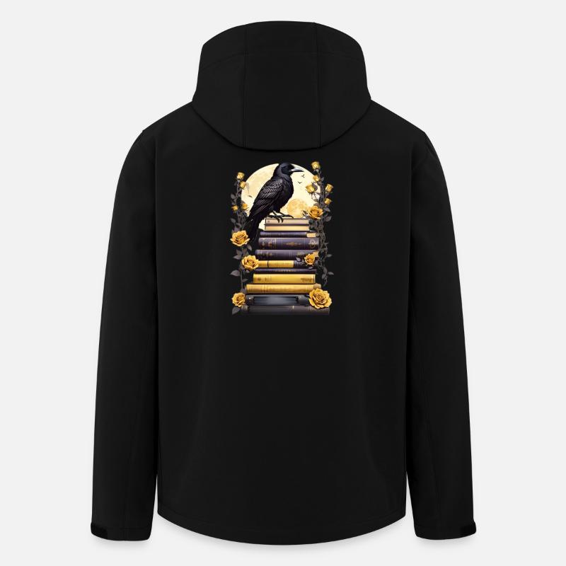 Stack of books with raven - Men’s Recycled Softshell Jacket by Stanley/Stella - black