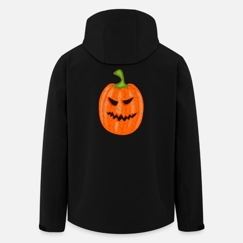 Kürbis Halloween - Recycelte Männer Softshell-Jacke Discoverer von Stanley/Stella - Schwarz