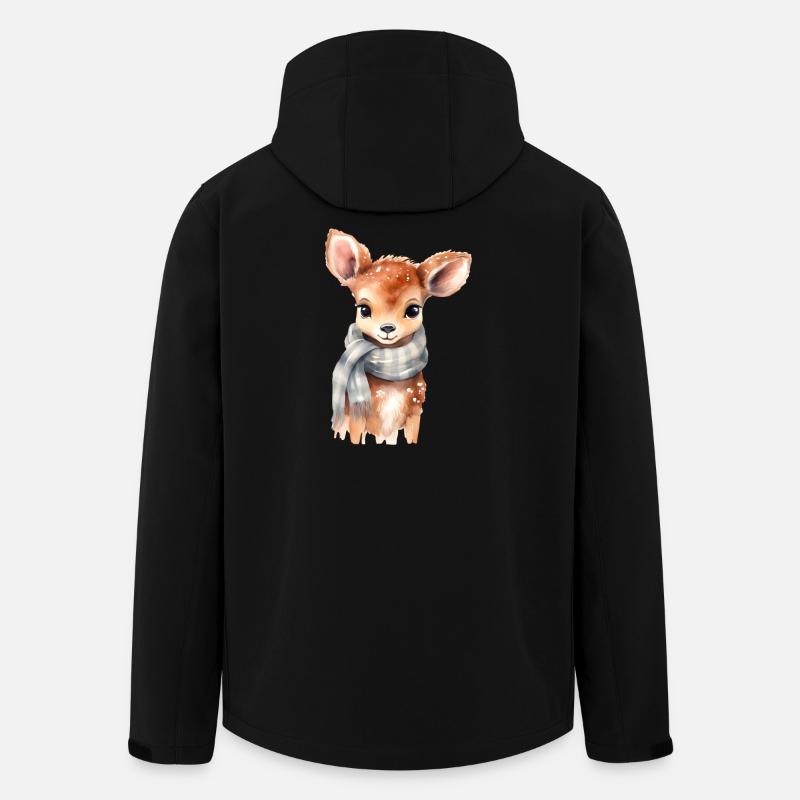 Faon délicat avec écharpe - Veste softshell homme en polyester recyclé Stanley/Stella - noir