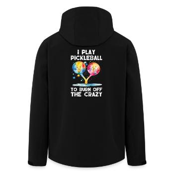 Je joue au pickleball pour brûler les fous - Veste softshell homme en polyester recyclé Stanley/Stella - noir - Dos - AI Model Male 185 light (185cm)
