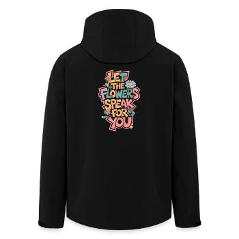 LAISSEZ LES FLEURS PARLER POUR VOUS - Veste softshell homme en polyester recyclé Stanley/Stella - noir - Dos - AI Model Male 185 light (185cm)