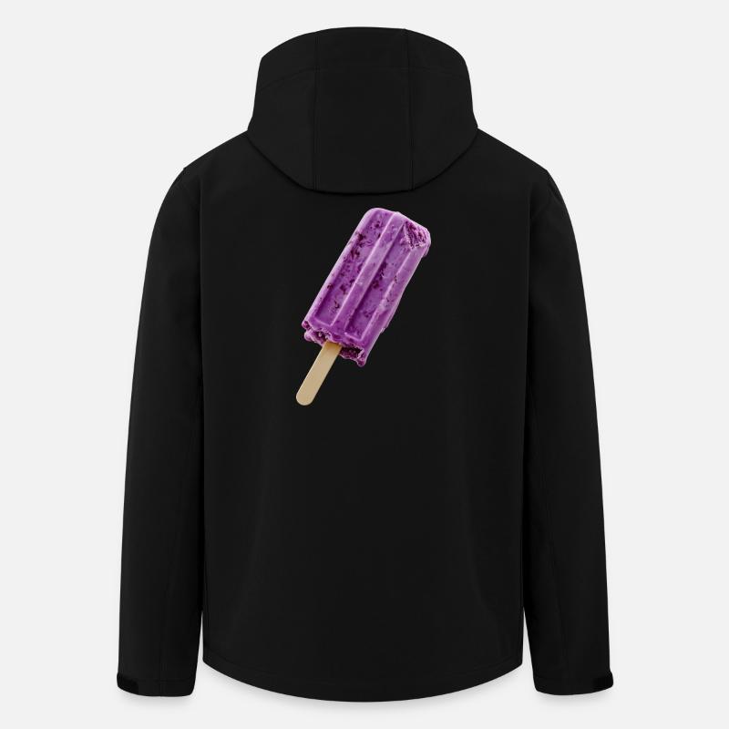 Glace violette sur un bâtonnet - Veste softshell homme en polyester recyclé Stanley/Stella - noir