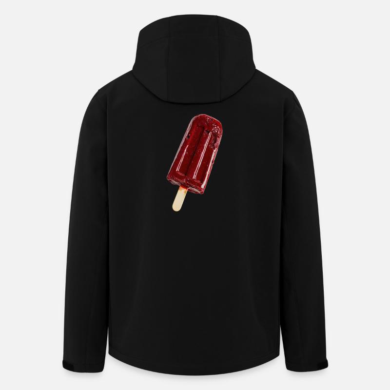 Glace sur bâtonnet rouge - Veste softshell homme en polyester recyclé Stanley/Stella - noir