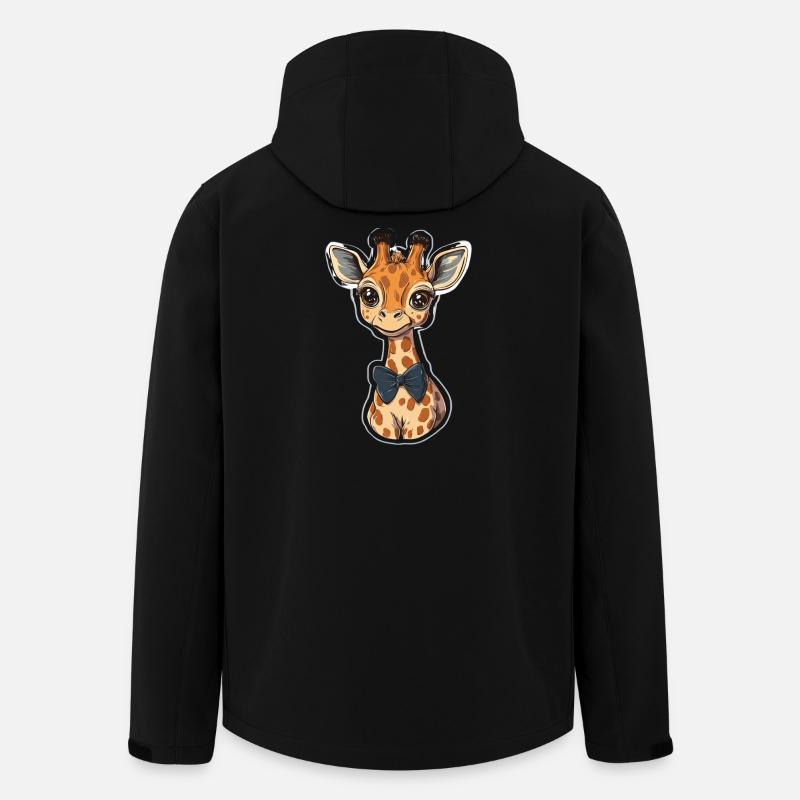 Giraffe - Recycelte Männer Softshell-Jacke von Stanley/Stella - Schwarz