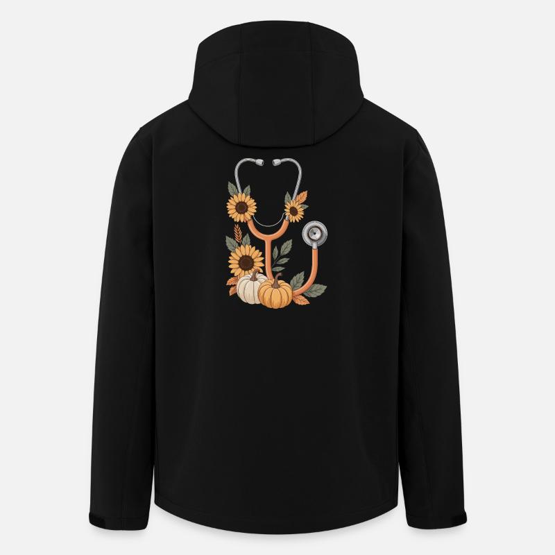 Stéthoscope d’automne - Veste softshell homme en polyester recyclé Stanley/Stella - noir