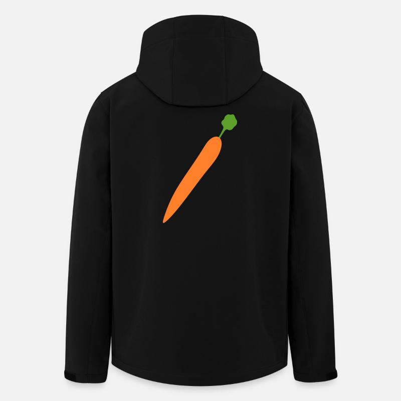 Lebendige Karottenillustration für Feinschmecker - Recycelte Männer Softshell-Jacke von Stanley/Stella - Schwarz