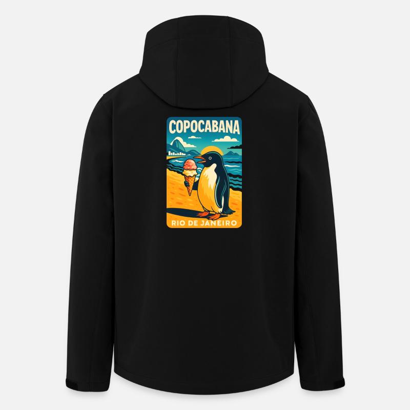 Copocabana Pingouin Rio Affiche - Veste softshell homme en polyester recyclé Stanley/Stella - noir