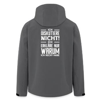 Je ne discute pas, j’ai raison - Veste softshell homme en polyester recyclé Stanley/Stella - noir - Dos - AI Model Male 185 light (185cm)
