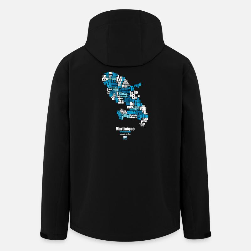 blue_martinique_fondnoir - Recycelte Männer Softshell-Jacke von Stanley/Stella - Schwarz