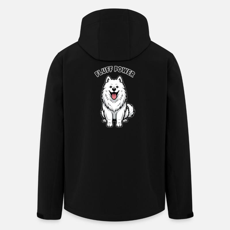 Samoyed Fluff Power Cute Fluffy - Men’s Recycled Softshell Jacket by Stanley/Stella - black