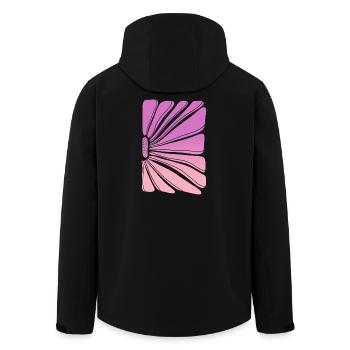 Flower in pink purple gradient - Recycelte Männer Softshell-Jacke von Stanley/Stella - Schwarz - Hinten - AI Model Male 185 light (185cm)